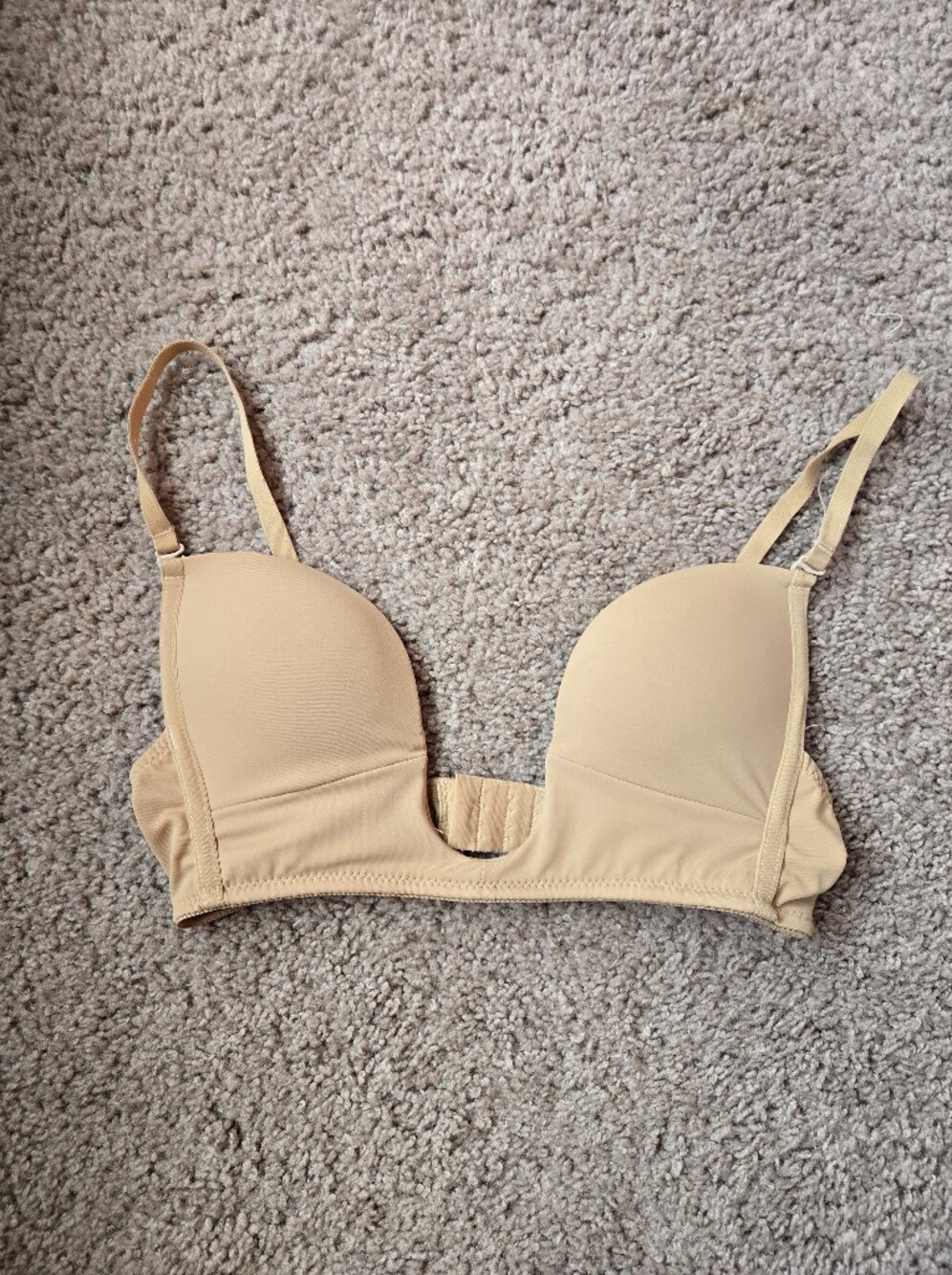 La SENZA Nude Beige Plunge Push-Up Bra